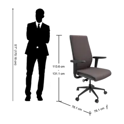 Versa Neo Chair High Back Leatherette Workspace Chair Black