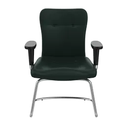 Kareena NXT Visitor Leatherette Workspace Chair Black Colour Godrej Interio