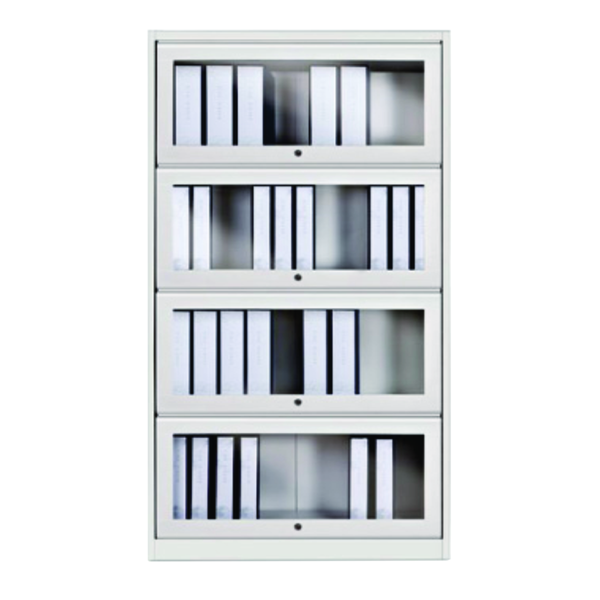4 Door Bookcase For Office Multiple, 4 Shelf Bookcase With Doors