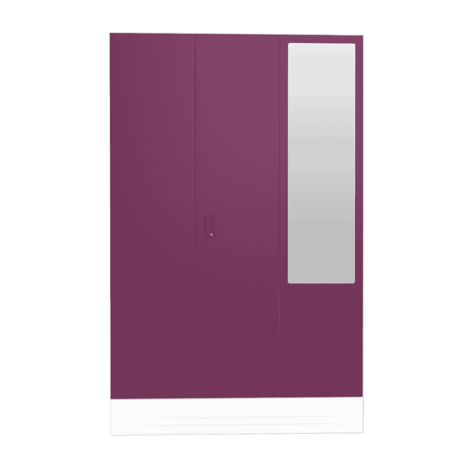 Buy Slimline Minor 3 Door Steel Almirah in Purple colour upto 45