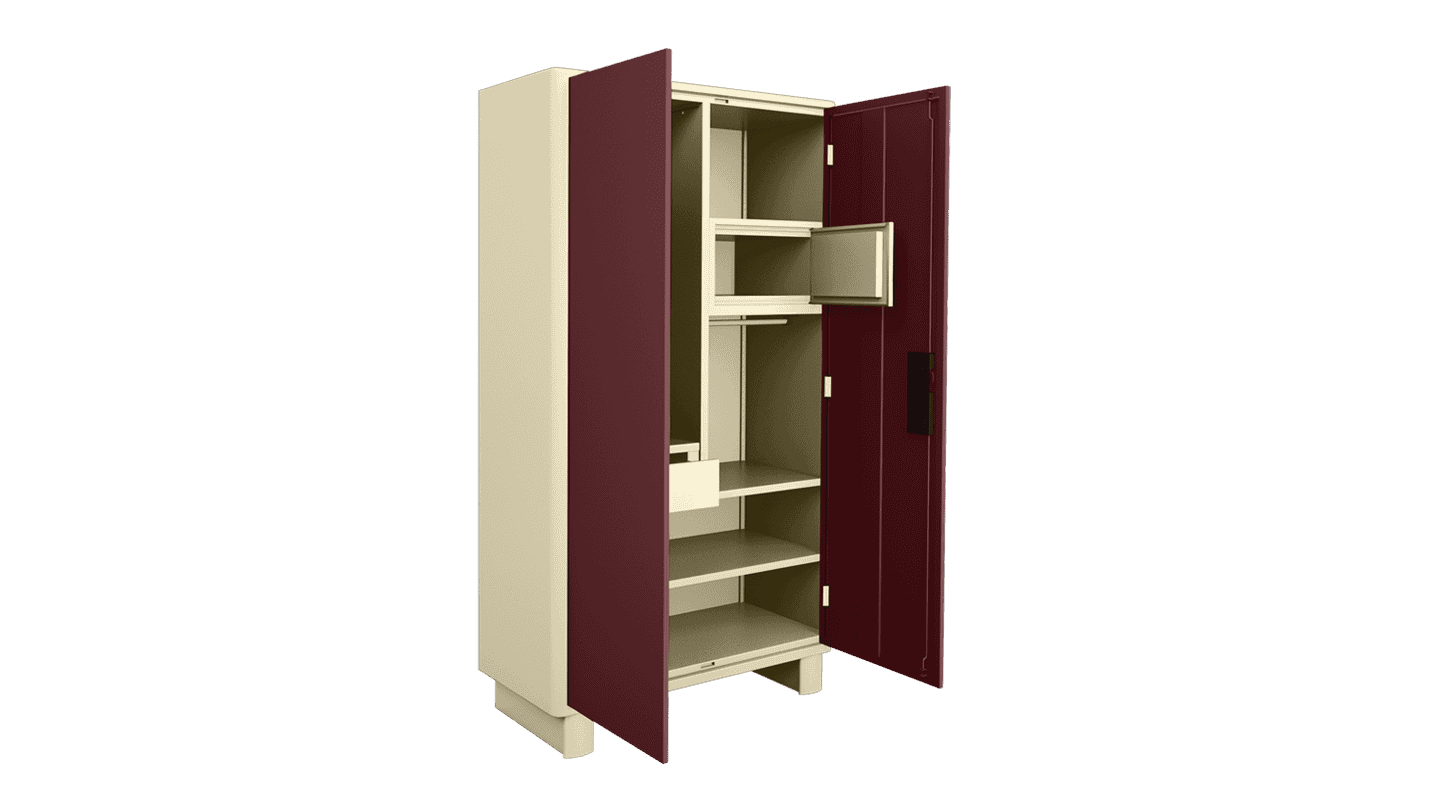 Buy H1 - 2 Door Wardrobe in Godrej Rose (Lock & Led) | Godrej Interio
