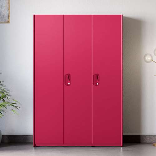 Neolite 3-Door Steel Almirah (Textured Blush Red)