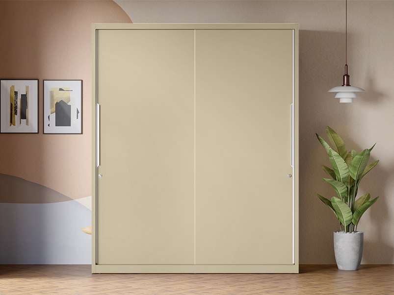 Buy Slide N Store Compact Plus 2 Door Steel Wardrobe Textured Shell Wine Red Godrej Interio