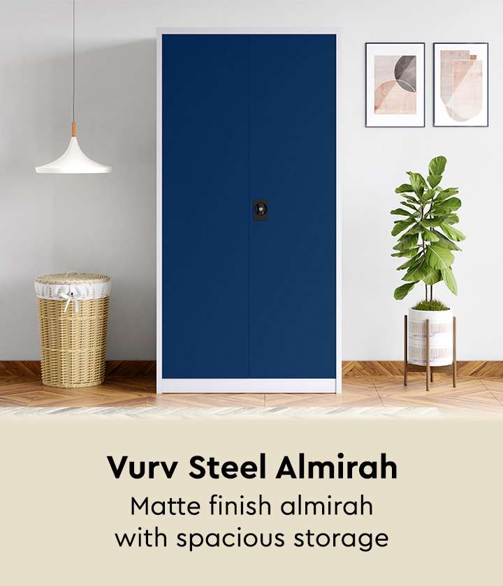 Buy Vurv 2-Door Steel Locker Unit Almirah (Sapphire Blue) | Godrej Interio Buy Vurv 2-Door Steel Locker Unit Almirah (Sapphire Blue) | Godrej Interio