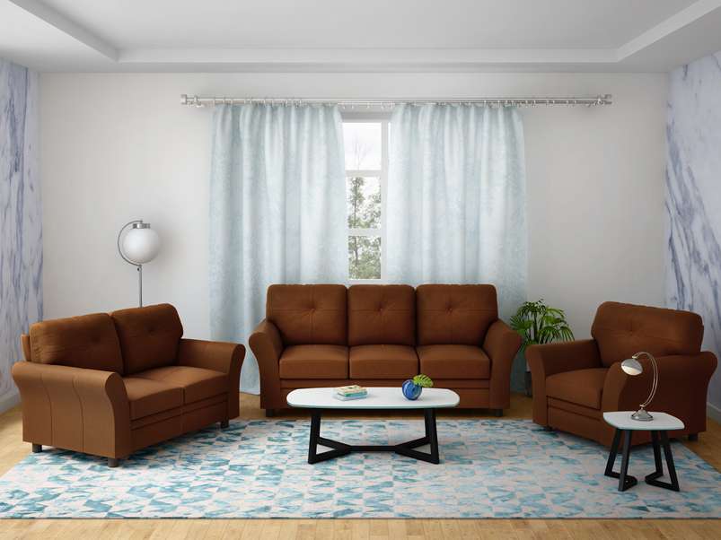 Buy Orlando 2 Seater Leather Sofa In Brown Godrej Interio