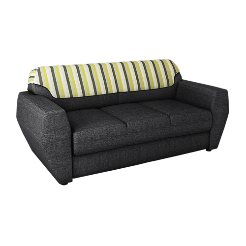 Facet 3 Seater Fabric Sofa In Grey, How Much Fabric To Cover A 3 Seater Sofa Bed