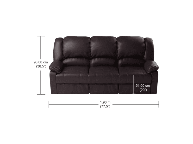 Rhine 3 Seater Recliner In Burdy 8 Percent Rej Interio Rhine 3 Seater Recliner In Burdy, Leggett 038 Platt Leather Sofa Bed