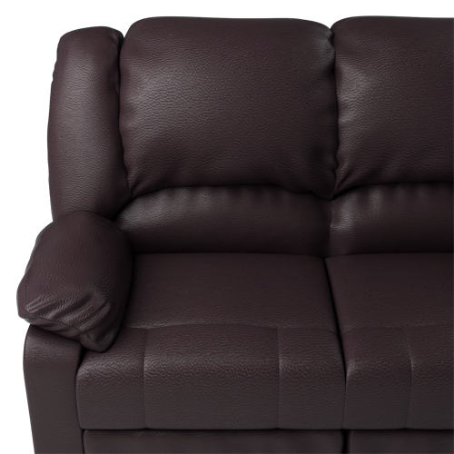 Rhine 3 Seater Recliner In Burdy, 3 Seater Leather Recliner Sofa Argos
