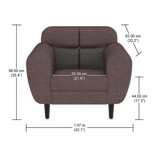 Bobbin 1 Seater Sofa In Magenta, Length Of A 3 Seater Sofa In Cm