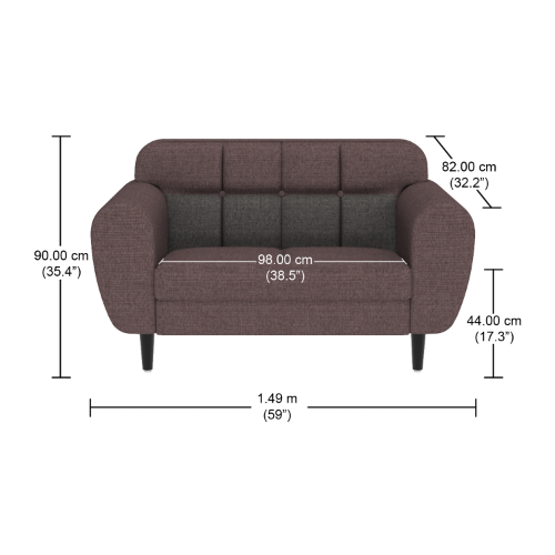 Bobbin 2 Seater Sofa In Magenta 8, How Long Is A 2 Seater Sofa