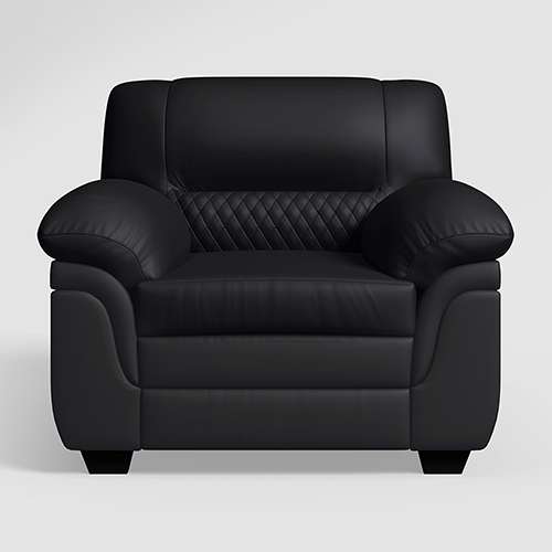 Orleans Plus 1 Seater Sofa Leather Black