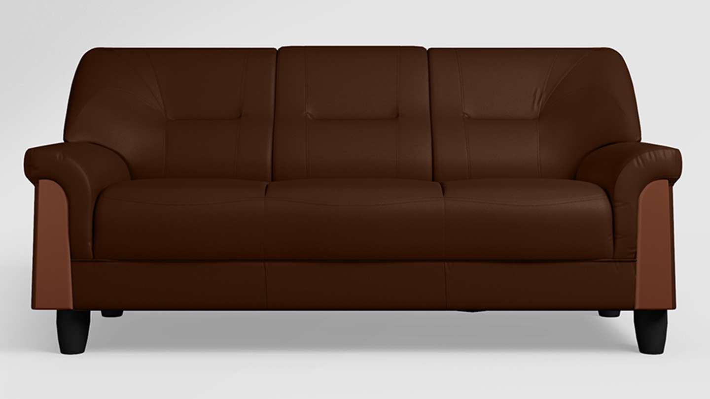Parto Plus 3 Seater Synthetic Leather Sofa