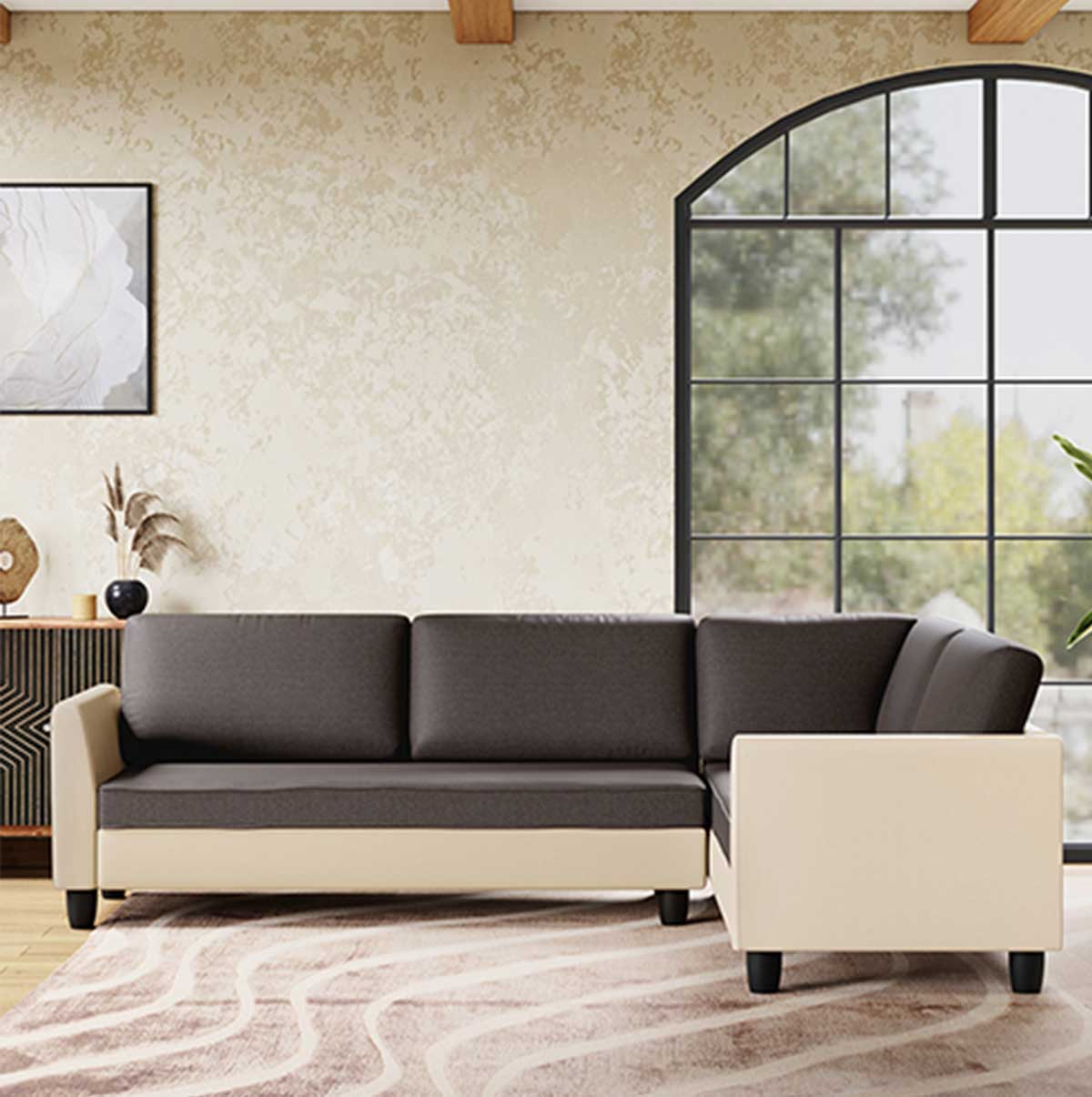 Buy Plenta L Shape LH Sofa Godrej Interio