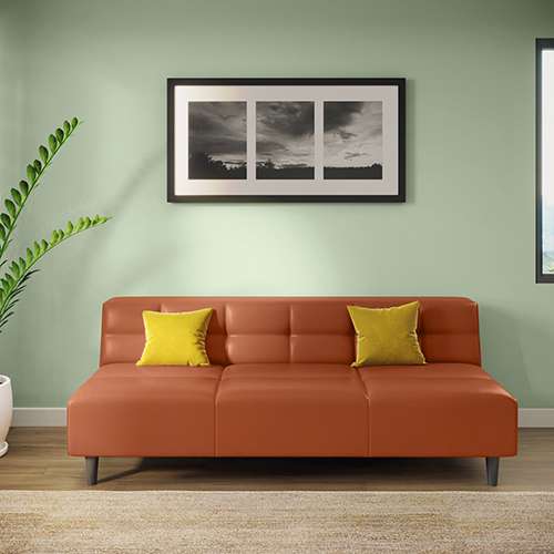 Suez 3 Seater Synthethic Leather Sofa