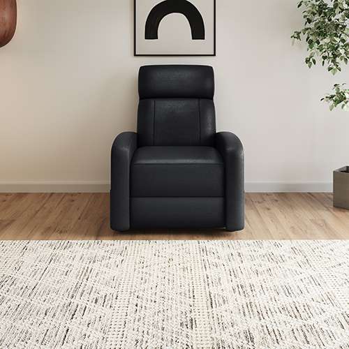 Snug Manual 1-Seater Synthetic Leather Recliner Sofa