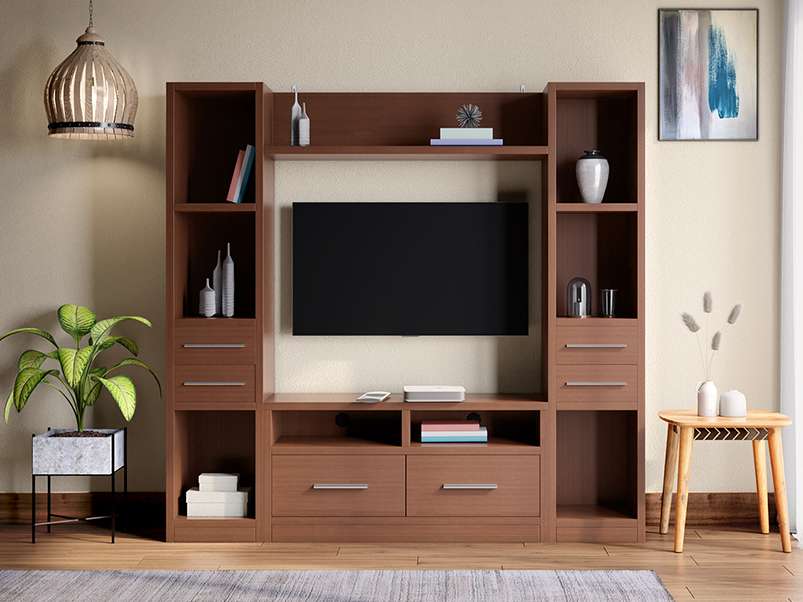 Chamber TV Unit - Engineered Wood, Walnut