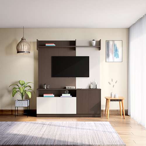 Sienna TV Unit Engineered Wood Cinnamon