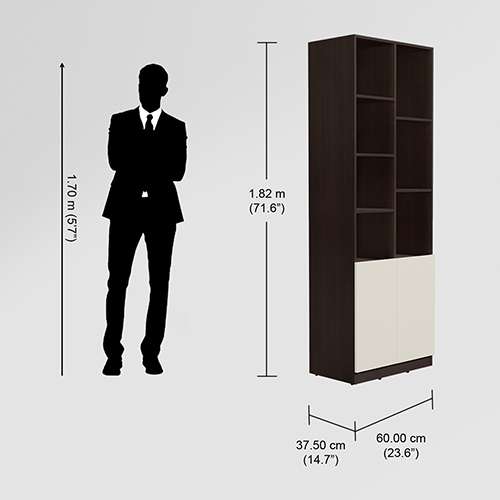Sienna Engineered Wood Display Unit and Book Shelf