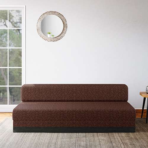 Breeze 72 X 36 X 6 Sofa Cum Bed Fabric Dark Brown