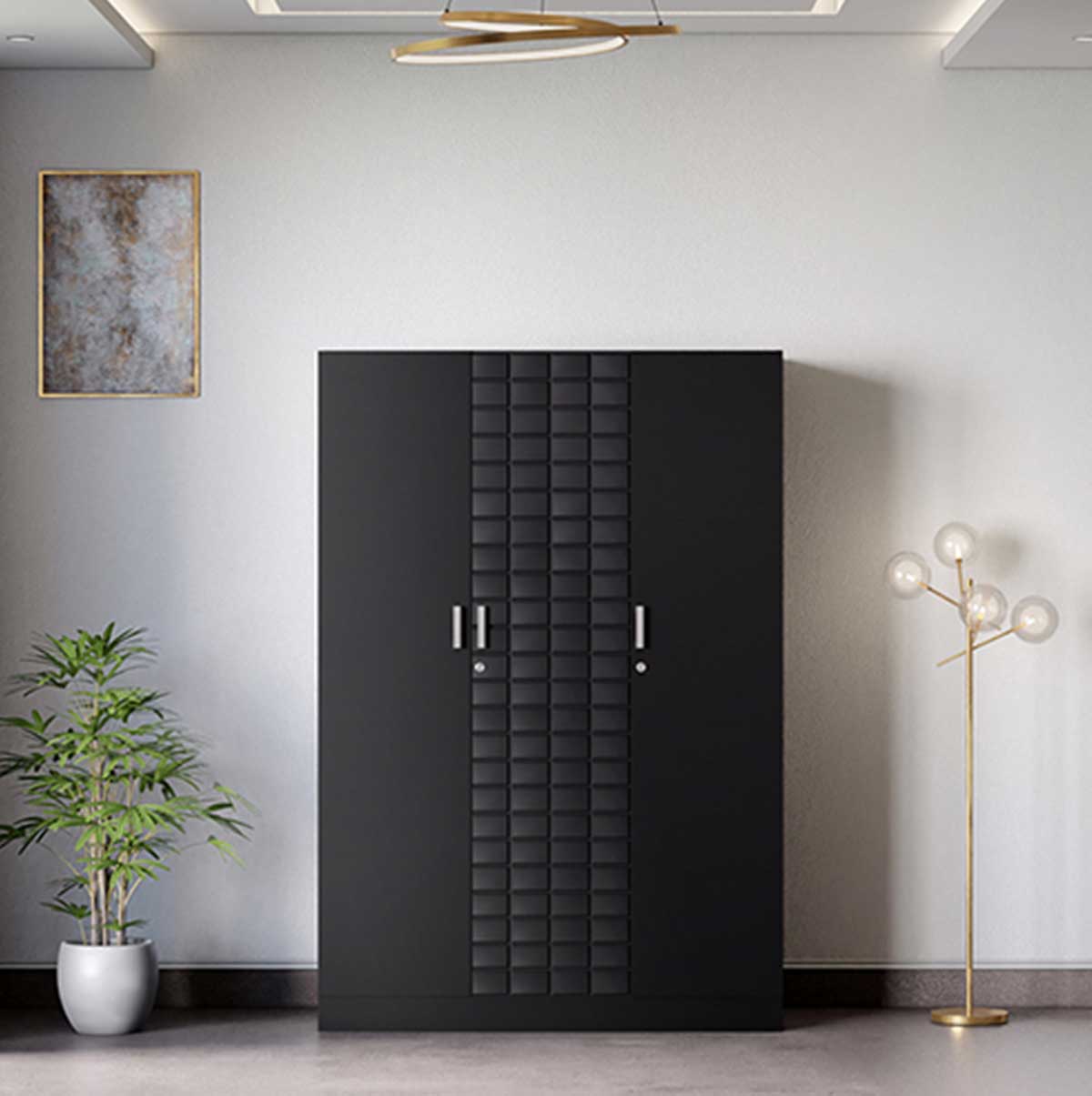 Godrej chocolate on sale 3 door wardrobe