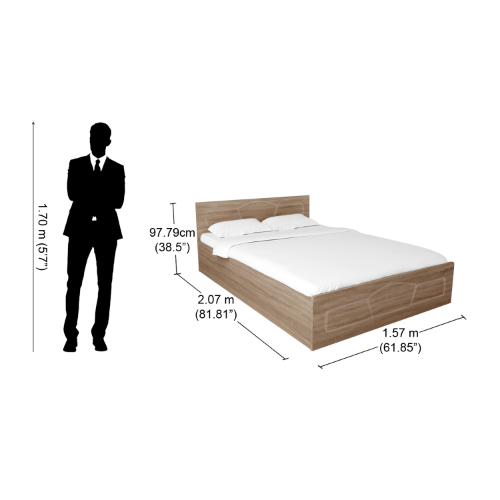 Eudora Queen Size Bed With Storage, Queen Bed W Storage