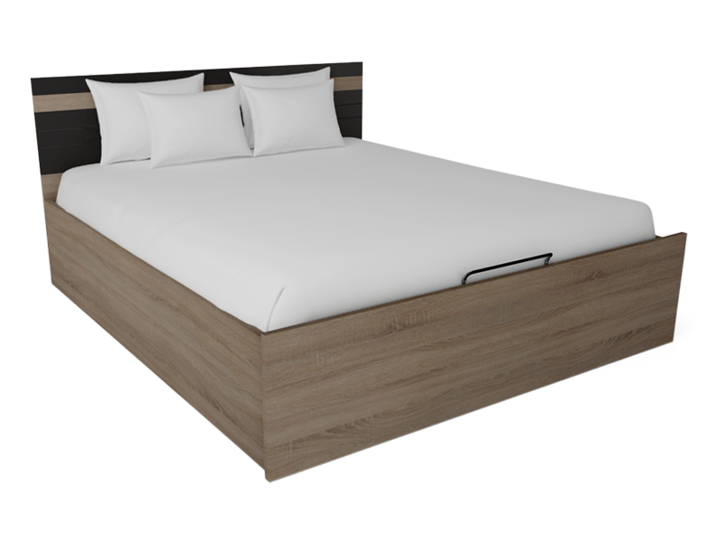 Zen King Size Bed With Hydraulic, King Platform Bed With Drawers
