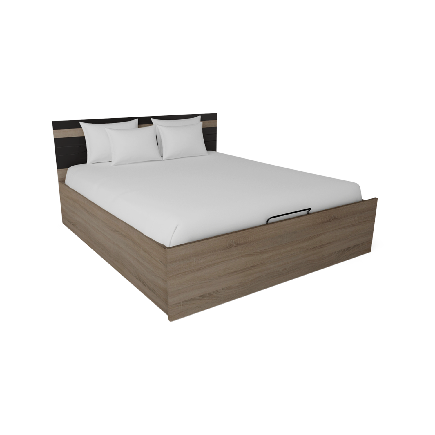 Zen Queen Size Bed Hydraulic Storage, Hydraulic Bed Frame