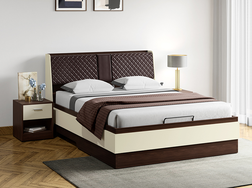Aero King Size Bed With Hydraulic, King Size Bed With Storage And Side Table