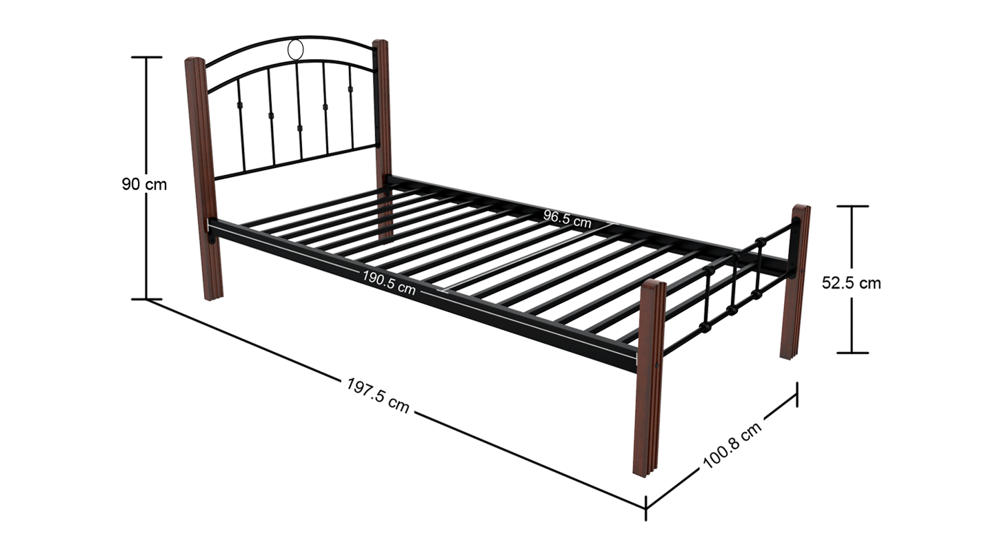 Single bed dimensions cm