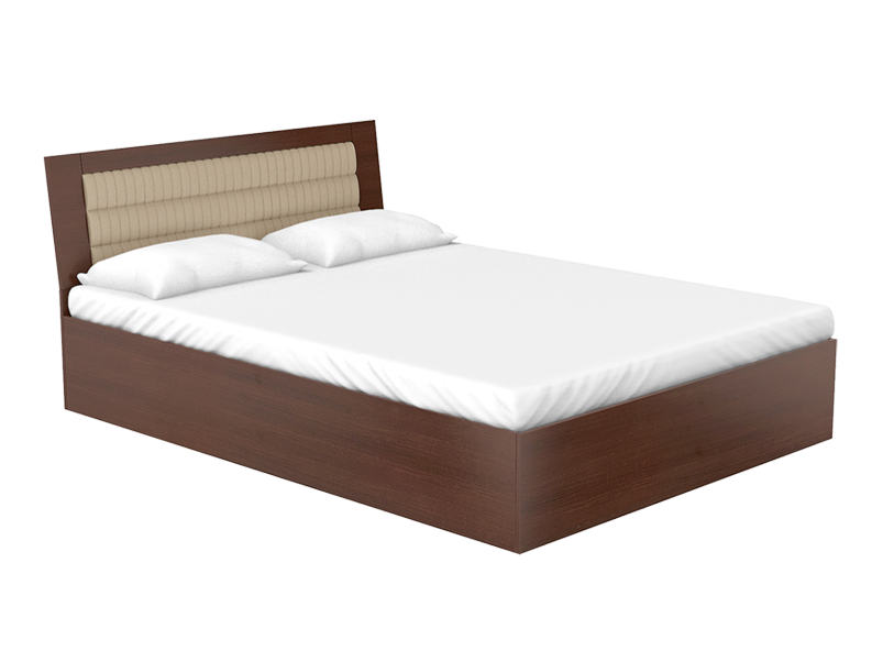 Buy Waves Pro King Size Bed in Brown Maple | Godrej Interio