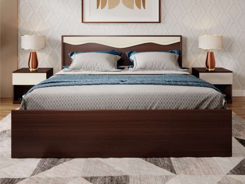 Godrej interio double bed with storage discount