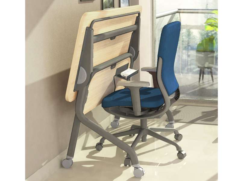 Buy Godrej Interio Fold work from home Mobile Table in Brown colour ...