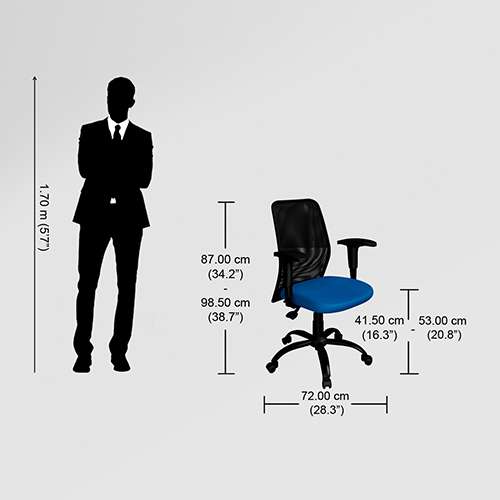 Poise study chair with net back sales