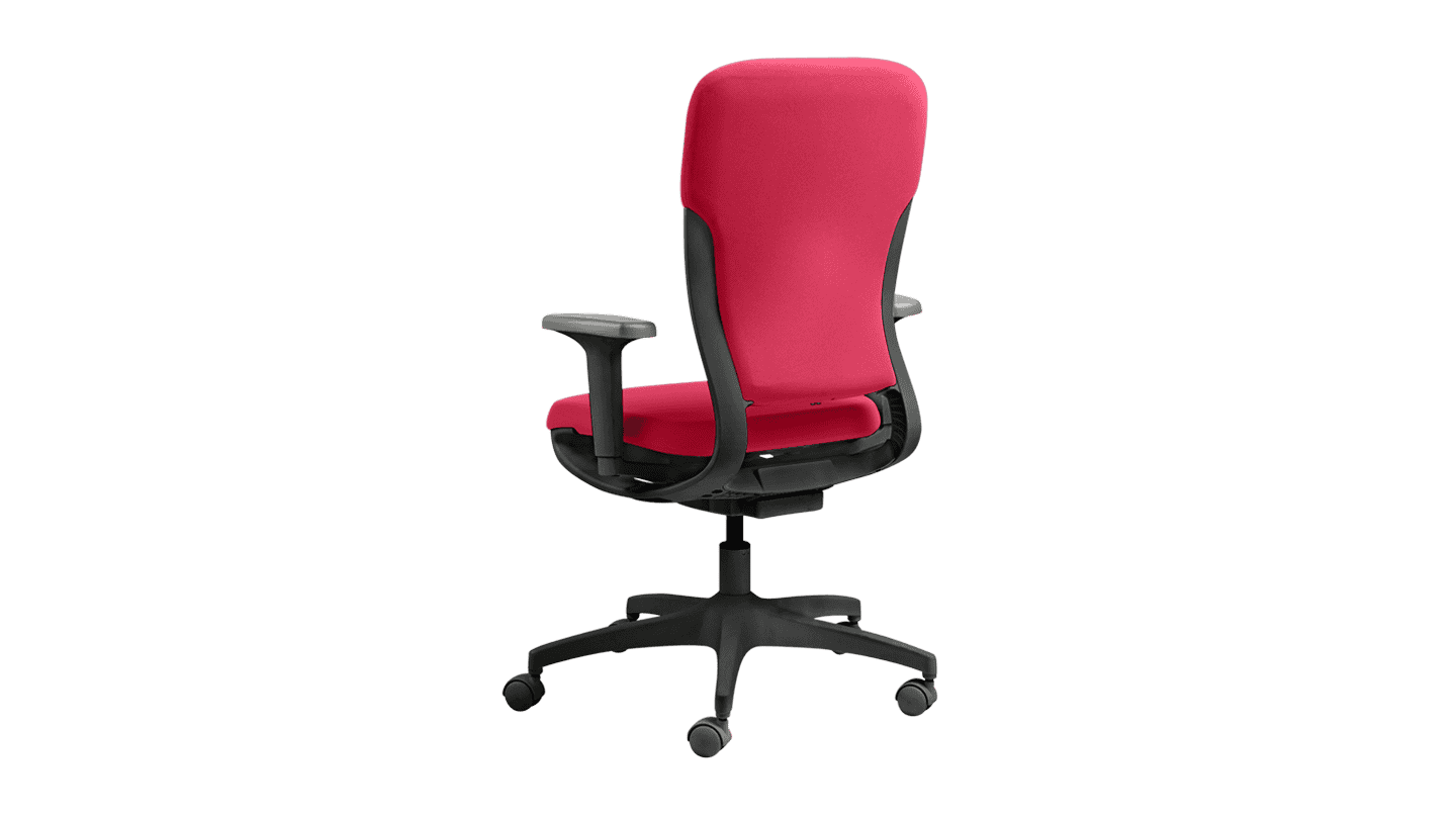 Buy Godrej Motion High Back Chair - Adjustable Armrest in Milan Red With Grey Body | Godrej Interio