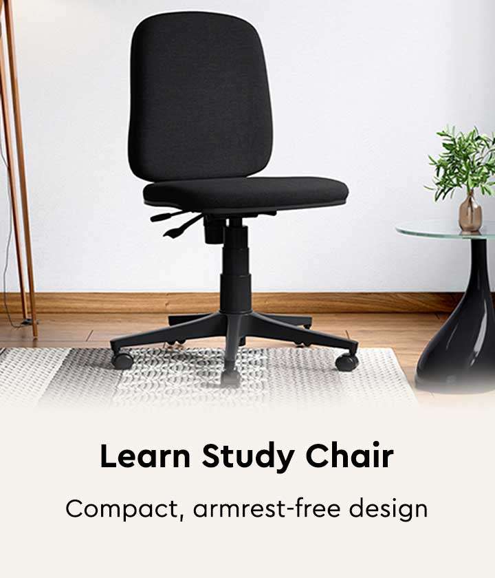 Buy Godrej Interio Learn Study Chair in Black Fabric 24 Percent
