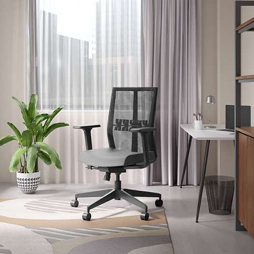 Aero Full Back Knitted Fabric Ergonomic Office Chair (Earthstone)