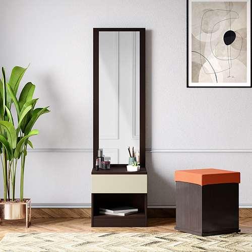 Wooden Dressing Table KDRT112 Full Mirror