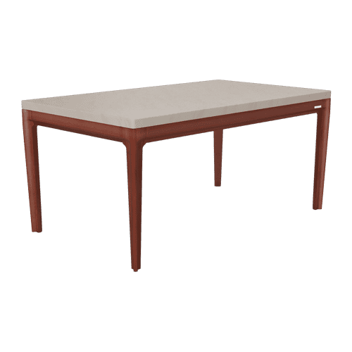 Terrene 6 Seater Dining Table In Beige Rej Interio Terrene 6 Seater Dining Table In, Are Glass Top Dining Tables Out Of Style