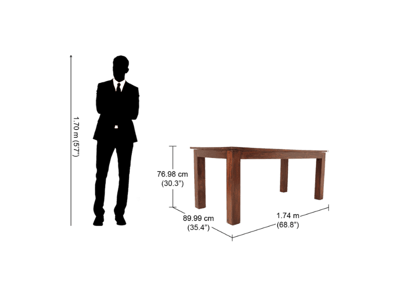 Grande 6 Seater Dining Table In Dark Brown 8 Percent Rej Interio Grande 6 Seater Dining Table In, Dining Table Height In Cm
