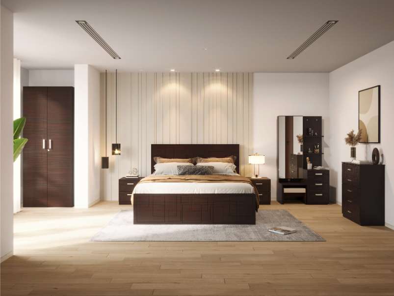 Buy Squadro Bed Side Table in Brown colour upto 70 Discount