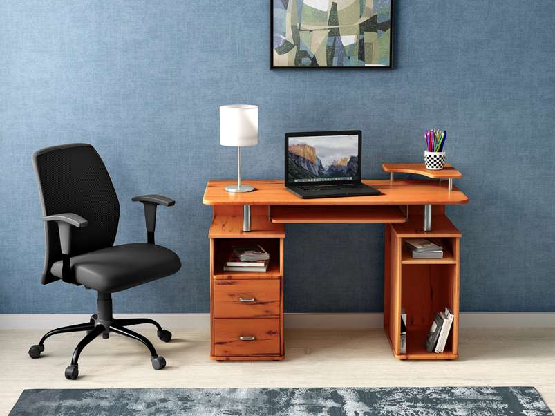 Buy Target Computer Table in Grey Godrej Interio