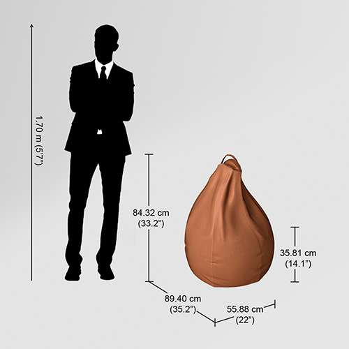 Buy Comfy XL Bean Bag in Chestnut upto 40 Discount Godrej Interio