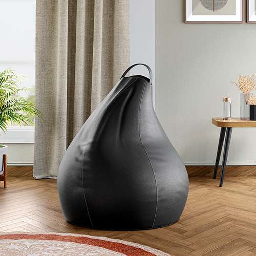 Sherpa Charcoal Oversized Bean Bag Chair | Pottery Barn Teen