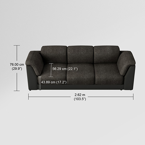 Broadway V2 3 Seater Fabric Sofa In
