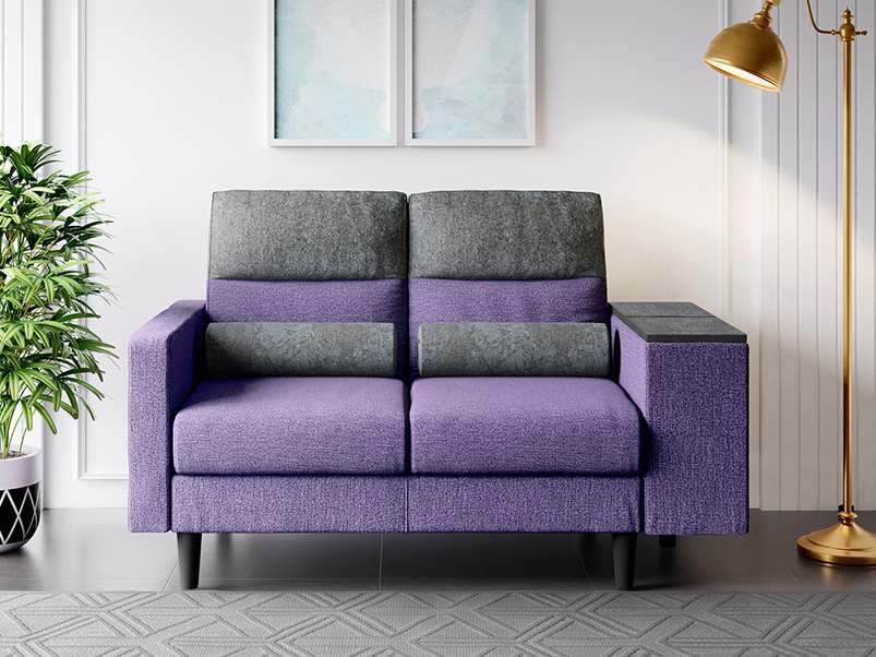 Purple two on sale seater sofa