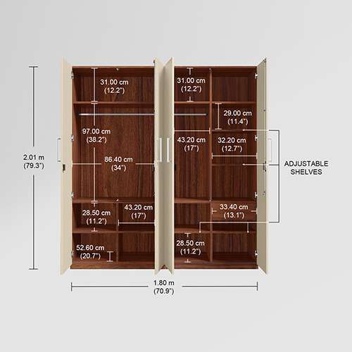 Kalista wooden wardrobe discount