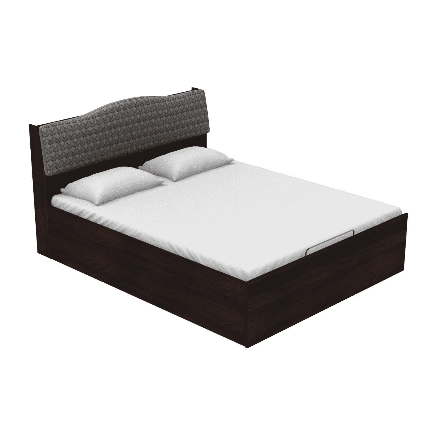 Sierra King Size Bed With Hydraulic Storage In Metal Grey Rej Interio Sierra King Size Bed With, King Size Bed With Storage Headboard