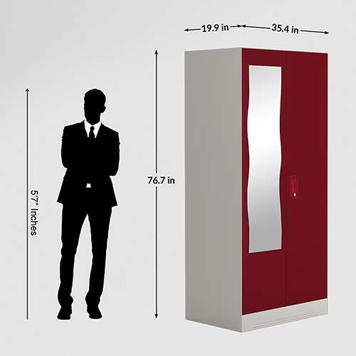 Buy Slimline 2 Door M4 Steel Almirah Godrej Interio