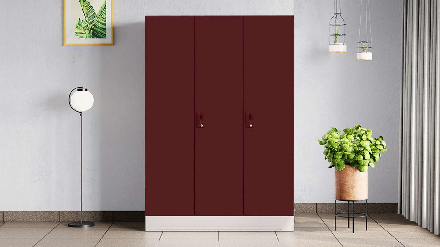 Buy Slimline 3 Door Steel Almirah Godrej Interio