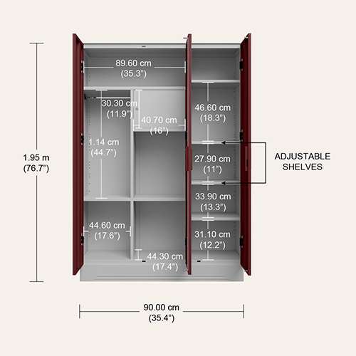 Godrej wardrobe shop with mirror price